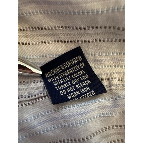 Robert Graham Shirt Men’s XL Striped Embroidered Signature Flip Cuff Long Flaws - Picture 9 of 16